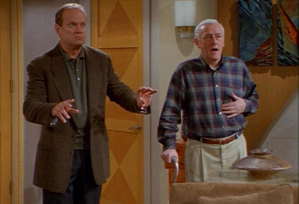 Kelsey Grammer & John Mahoney in Frasier