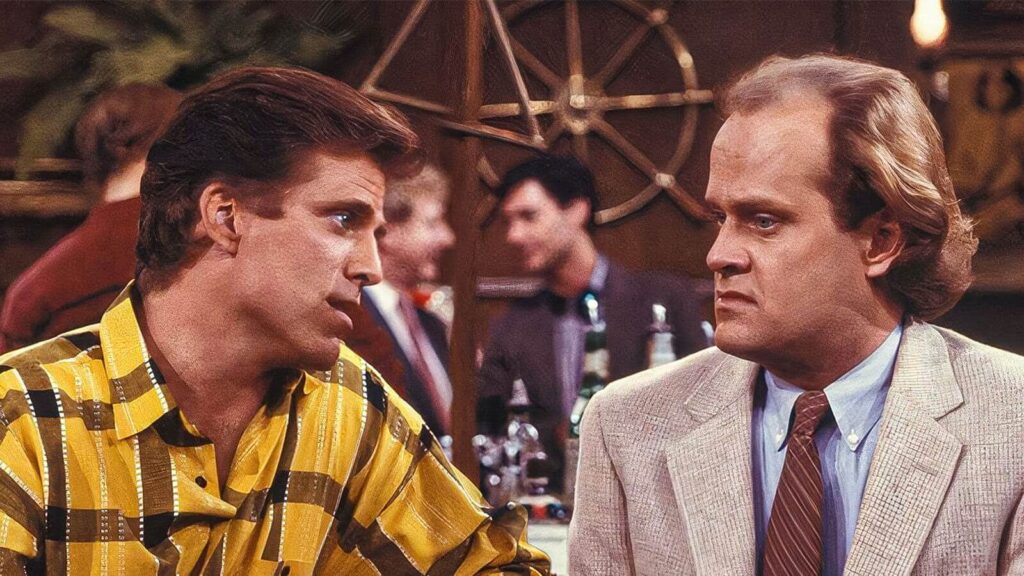 Ted Danson and Kelsey Grammer in Cheers