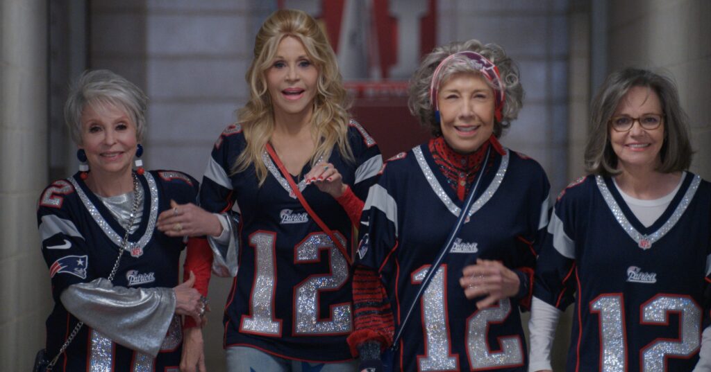 Lily Tomlin, Jane Fonda, Rita Moreno, & Sally Field in 80 for Brady (2023)