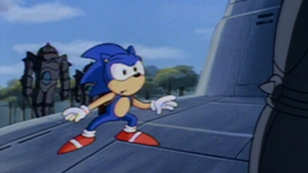 Animated character Sonic in Adventures of Sonic the Hedgehog
