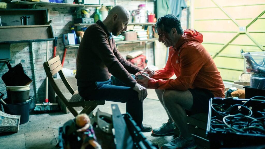 Ewen Bremner as Tommy (left) and Andrew Lincoln as John (right) in Coldwater Season 1