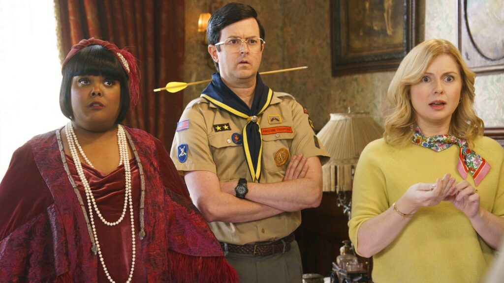 Danielle Pinnock as Alberta, Richie Moriarty as Pete and Rose McIver as Samantha star in Ghosts.