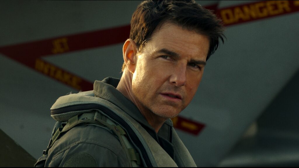 Tom Cruise as Pete Maverick Mitchell in Top Gun Maverick