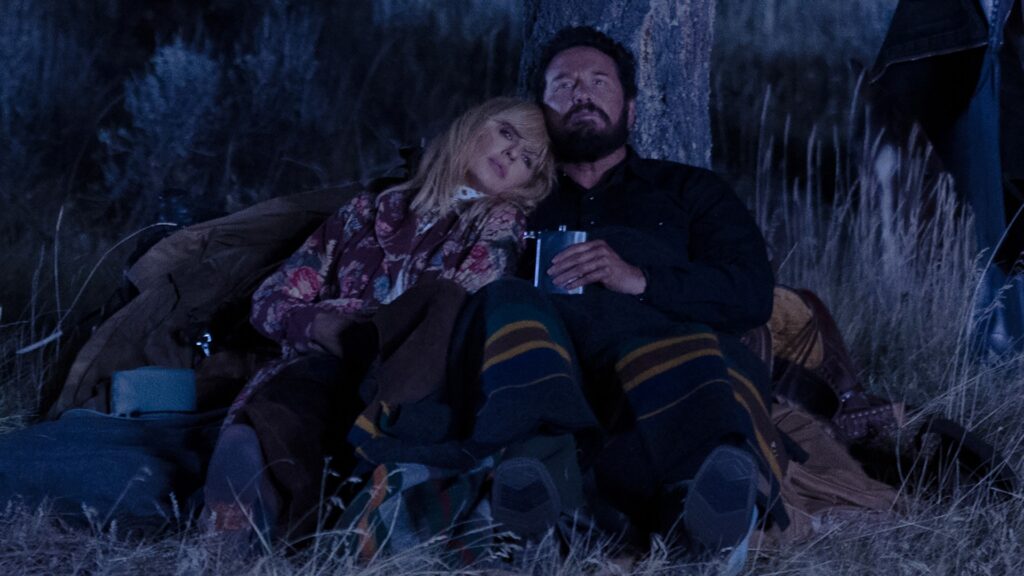 Beth and Rip in Dutton Ranch. Kelly Reilly and Cole Hauser star.