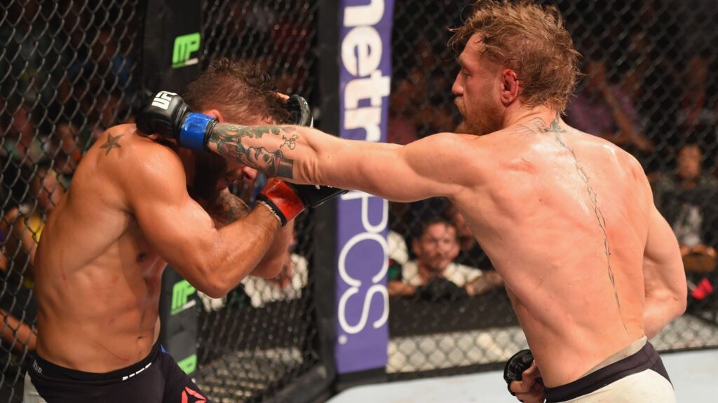 Conor McGregor Chad Mendes at UFC 189