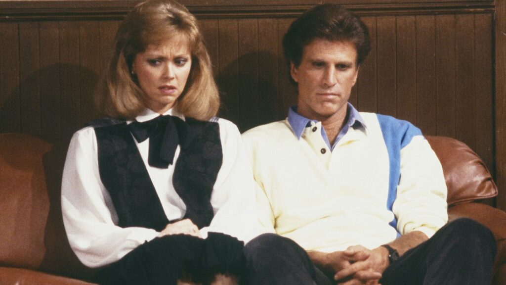 Diane (Shelley Long) and Sam (Ted Danson) from Cheers
