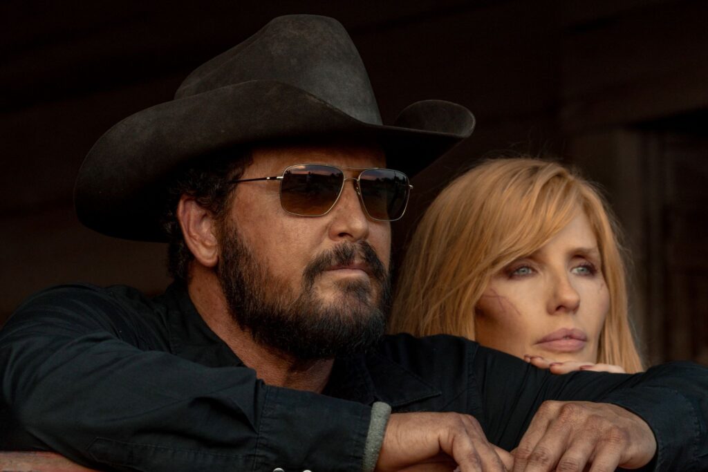Kelly Reilly as Beth Dutton and Cole Hauser as Rip Wheeler in Dutton Ranch