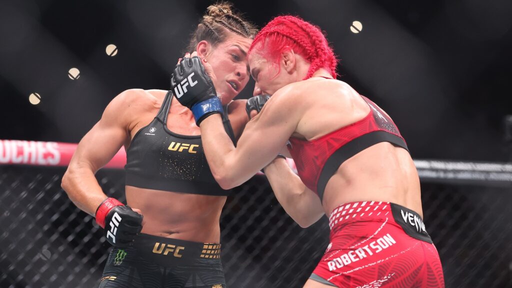 UFC fighters Mackenzie Dern and Gillian Roberts at UFC 330