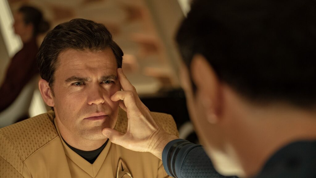 Paul Wesley as Kirk in Star Trek: Strange New Worlds